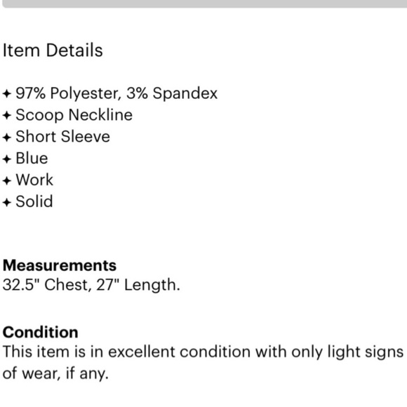 The Original Inc chic short ruffle sleeve brilliant blue blouse small top women - Picture 4 of 4